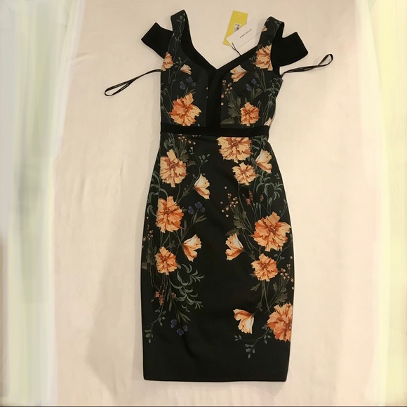 Karen Millen floral midi sheath dress. Size 2. NWT - Picture 6 of 12